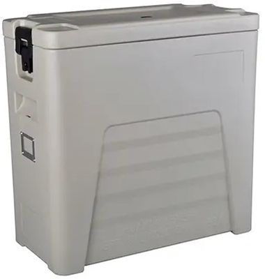 وافق CE 110L مقبض نايلون حاوية نقل الأغذية الحرارية غطاء قابل للفصل صندوق تقديم الطعام بأربع عجلات
