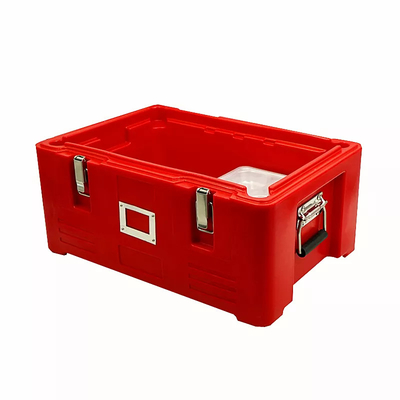 الفولاذ المقاوم للصدأ GN معزول الغذاء عموم الناقل Rotomold البلاستيك PE صندوق حراري 30L