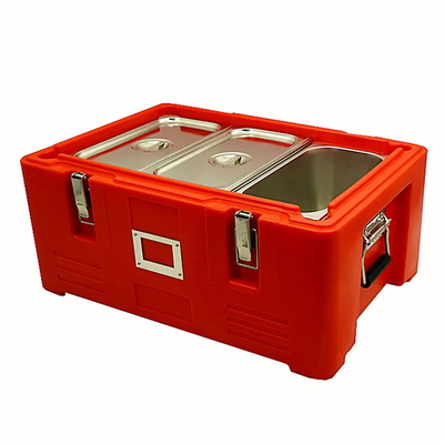 الفولاذ المقاوم للصدأ GN معزول الغذاء عموم الناقل Rotomold البلاستيك PE صندوق حراري 30L