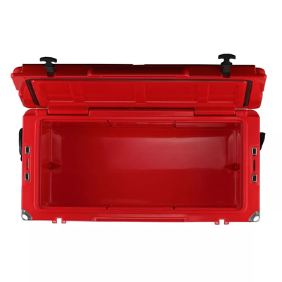 135QT ماء مبرد بعجلات صندوق الثلج البلاستيكي Rotomolded