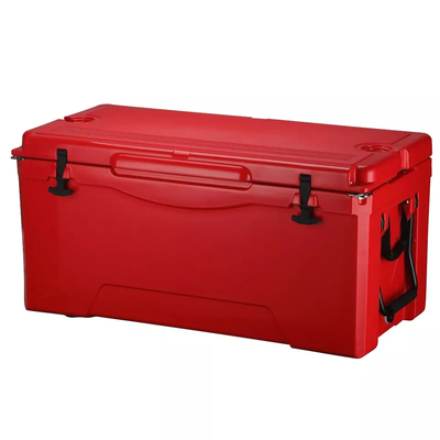 135QT ماء مبرد بعجلات صندوق الثلج البلاستيكي Rotomolded
