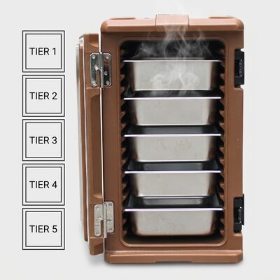 Plastic Insulated Food Carrier 30L Portable GN Pan Thermo Box Hot Cold Transport Container 630x450x310mm