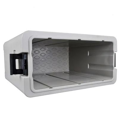 وافق CE 110L مقبض نايلون حاوية نقل الأغذية الحرارية غطاء قابل للفصل صندوق تقديم الطعام بأربع عجلات