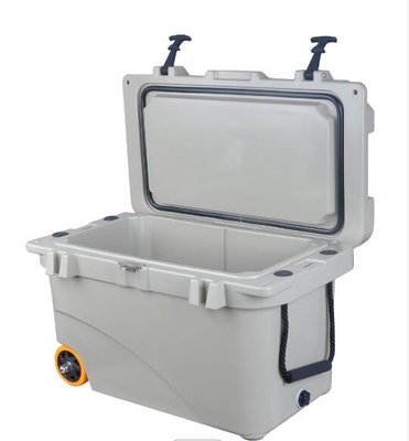 الثقيلة 45L Rotomoulded بعجلات الجليد صندوق الغذاء الصف المواد