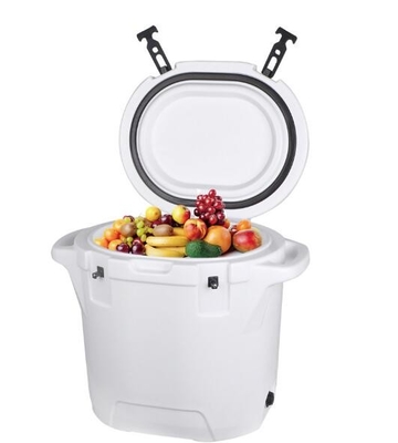 25L Rotomolded Ice Cooler ، صندوق تبريد دائري للتخييم في الهواء الطلق