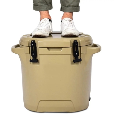 25L Rotomolded Ice Cooler ، صندوق تبريد دائري للتخييم في الهواء الطلق