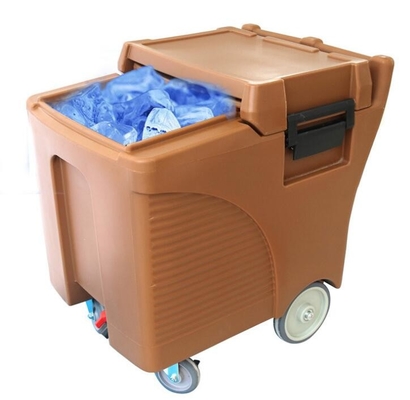 125L مطعم علبة الثلج البلاستيكية المعزولة بعجلات