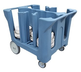 NSF Mobile Dish Caddy Cart مع مقابض مزدوجة مقسم